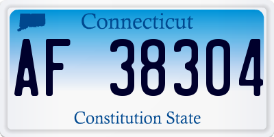 CT license plate AF38304