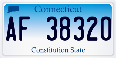 CT license plate AF38320