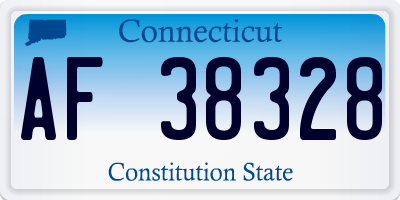 CT license plate AF38328