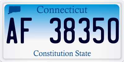 CT license plate AF38350