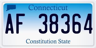 CT license plate AF38364