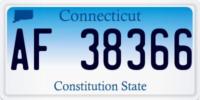 CT license plate AF38366