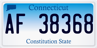 CT license plate AF38368