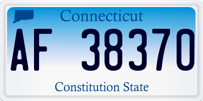 CT license plate AF38370