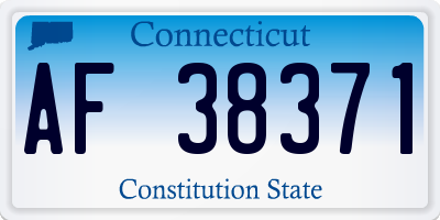 CT license plate AF38371