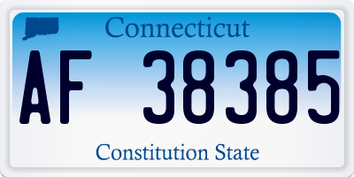 CT license plate AF38385