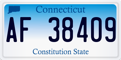 CT license plate AF38409