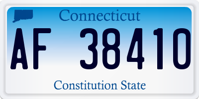 CT license plate AF38410