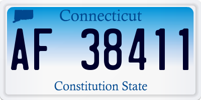 CT license plate AF38411
