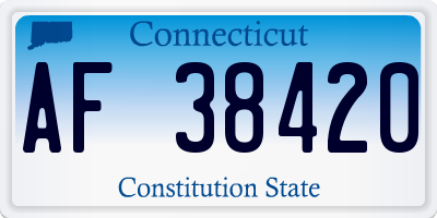 CT license plate AF38420