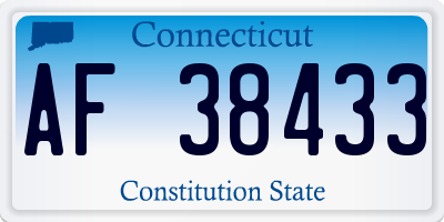 CT license plate AF38433