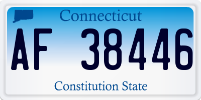 CT license plate AF38446