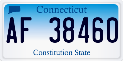 CT license plate AF38460