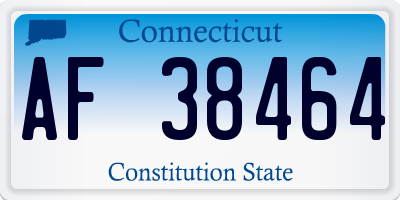 CT license plate AF38464