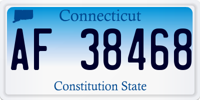 CT license plate AF38468
