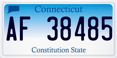 CT license plate AF38485