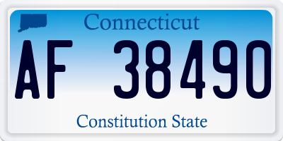 CT license plate AF38490