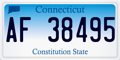 CT license plate AF38495