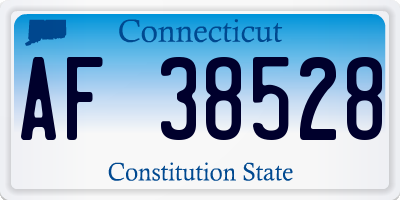 CT license plate AF38528