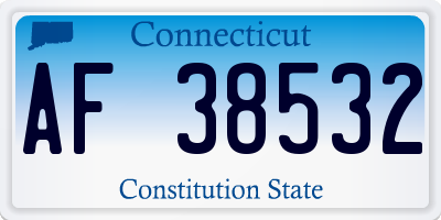 CT license plate AF38532