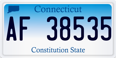 CT license plate AF38535