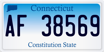 CT license plate AF38569