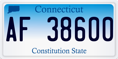 CT license plate AF38600