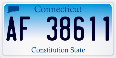 CT license plate AF38611