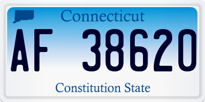 CT license plate AF38620