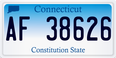 CT license plate AF38626