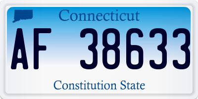 CT license plate AF38633
