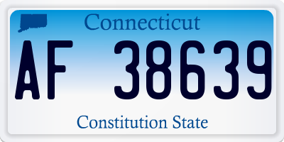 CT license plate AF38639