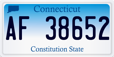 CT license plate AF38652