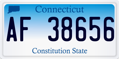 CT license plate AF38656