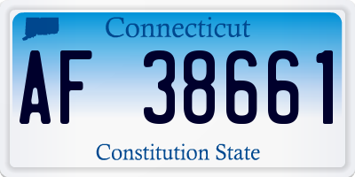 CT license plate AF38661
