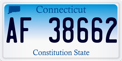 CT license plate AF38662