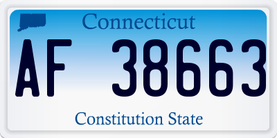 CT license plate AF38663