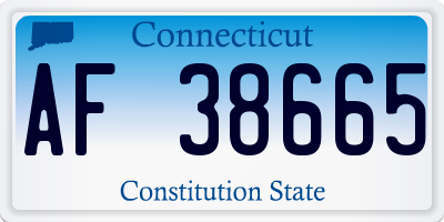 CT license plate AF38665