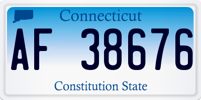 CT license plate AF38676