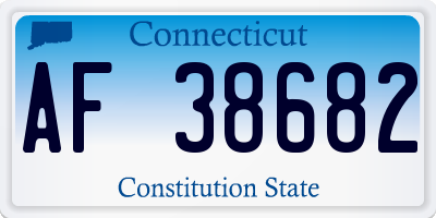 CT license plate AF38682