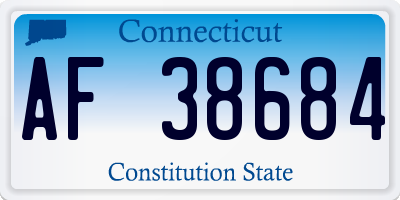 CT license plate AF38684