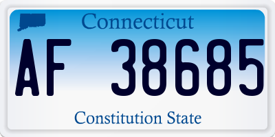 CT license plate AF38685