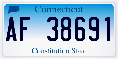 CT license plate AF38691