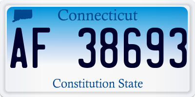 CT license plate AF38693