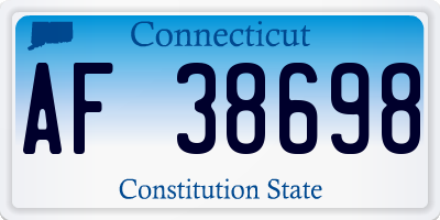 CT license plate AF38698