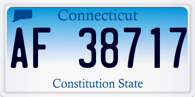 CT license plate AF38717