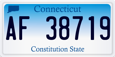 CT license plate AF38719