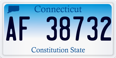 CT license plate AF38732