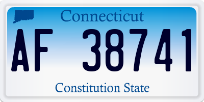 CT license plate AF38741