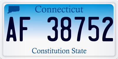 CT license plate AF38752